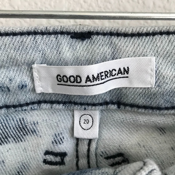 NWT GOOD AMERICAN Shibori Mini Denim Jean Skirt 20 - Picture 10 of 11